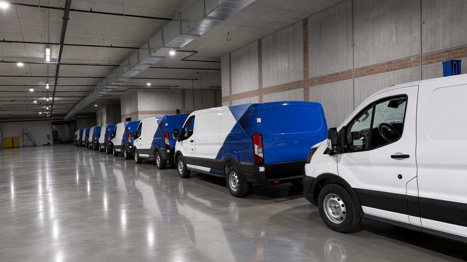Van line in the shop